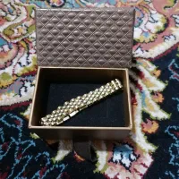 دستبند استیل طلایی