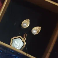 گوشواره وپلاک طلا