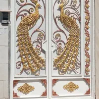 نقاشی ساختمان کاغذ دیواری دروپنجره