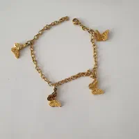 دستبند استیل پروانه رنگ طلایی