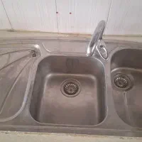 فروش سینک تو کار دو لگن با شیر ظرفشویی