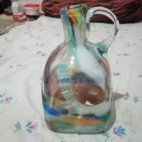 گلدان تزیینی کریستال رنگ رنگی