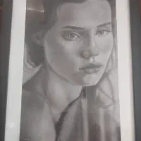 قاب عکس نقاشی سیاه قلم