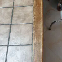 میز جلوی مبل  آلمانی مستطیل سنگ و چوب ۶۰ ساله