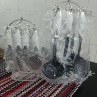 ست کفگیر و ملاقه و ابزار و چاقو کاملا نو|ظروف پخت‌وپز|قم, چهل درخت‎|دیوار