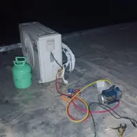نصب شارژ گاز سرویس اسپیلت با استفاده وکیوم