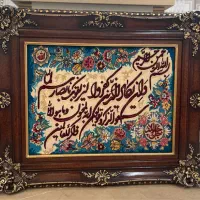 تابلوفرش دستباف نو گل ابریشم بسیار خاص و کمیاب