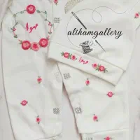 ست بیمارستانی نوزادی سیسمونی گلدوزی سرهمی و کلاه|کفش و لباس بچه|تهران, گمرک|دیوار