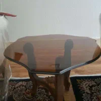 میز عسلی  وجلو مبلی شیشه ای