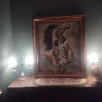 تابلو نقاشی کار درست با قاب نفیس