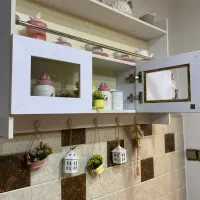 کابینت سفید|کتابخانه، شلف، قفسه‌های دیواری|خشکبیجار, |دیوار