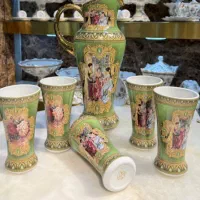 پارچ و لیوان.گلدان.شکلات خوری. قدیمی