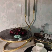 دکوری ست استند‌ سنگی و جاشمعی و سینی