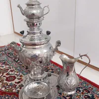 سماور برنجی آبکاری شده