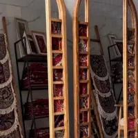 آینه چوبی در رنگ های قهوه ای و فندقی وکرم|آینه|ارومیه, |دیوار