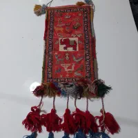 کیف کشکولی دست بافت قدمتی|گلیم، جاجیم، گبه|کرمانشاه, |دیوار