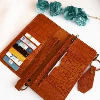 کیف پول وگوشی چرم طبیعی درجه یک دستددز|کیف، کفش، کمربند|ارسنجان, |دیوار