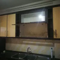 کابینت mdf کار کرده با سینک و هود