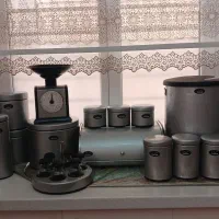 سرویس آشپزخانه ۱۷ تکه رنگ استیل مارک شفق