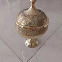 قندان برنجی هندی پایه دار|صنایع دستی و سایر لوازم تزئینی|تهران, سازمان برنامه جنوبی|دیوار