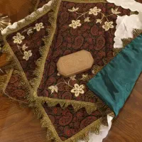 جانماز ترمه قدیمی دست دوزی