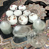 ظروف شیشه ای و چینی  تمیز بدون شکستگی|ظروف سرو و پذیرایی|مرند, |دیوار