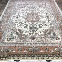 (فرش فرزین)فرش۱۲متری دستباف،نقشه نوین فر،گل ابریشم