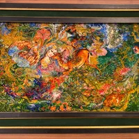 تابلو فرش فرانسوی گل ابریشم چله ابریشم|تابلو فرش|تهران, سهروردی|دیوار