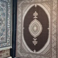 فرش ماشینی ریزماهی سرمه ای بافت کاشان ۱۲۰۰شانه