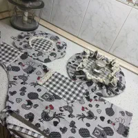 ست پیشبند و دم کنی و نم گیر و دستگیره