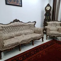 مبل راحتی سلطنتی 9نفره چوب راش|مبلمان خانگی و میز عسلی|گنبد کاووس, |دیوار