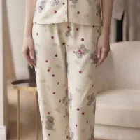 ست لباس خواب زنانه دکمه‌ای ست راحتی زنانه