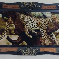 تابلو فرش ماشینی طرح پلنگ