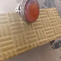 انگشتر عقیق قلوه ای