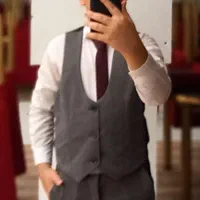 ست کت شلوار جلیقه+پیراهن سفید|لباس|نور, |دیوار