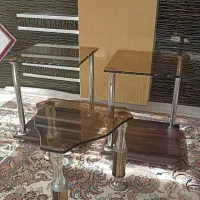 میز عسلی شیشه ای 3 عدد|مبلمان خانگی و میز عسلی|قائن, |دیوار