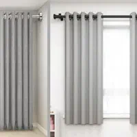 پرده رنگ طوسی جنس کرپ بدون نیاز به استر|پرده، رانر، رومیزی|قم, نیروگاه|دیوار