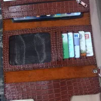 کیف پول چرم طبیعی سوپر بزی وچرم گاوی دستدوز|کیف، کفش، کمربند|شهریار, رزکان|دیوار