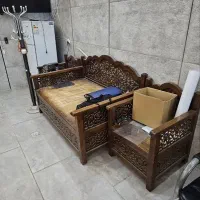 تخت سنتی  صندلی سنتی میز جنس چوب