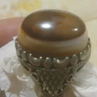 انگشتر مردانه عقیق سلیمانی رکاب نقره ای|جواهرات|رزن, |دیوار