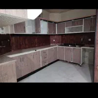 سلام میز جزیره اوپن نهار خوری کابینت کامل فلز ی