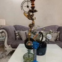 قلیان قلیون برنجی|صنایع دستی و سایر لوازم تزئینی|فشم, |دیوار