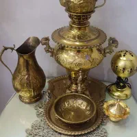 سماور زغالی 6لیتری برنج