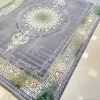 فرش ماشینی 1200 شانه الماس طرح مدرن طوسی سبز|فرش|قم, هفت تیر|دیوار