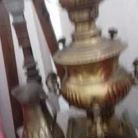 ست سماور 5تیکه قوری سینی کاسه سماور و پارچ|کلکسیون اشیاء عتیقه|گرگان, |دیوار