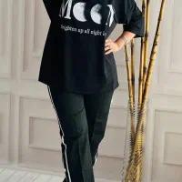 ست تیشرت شلوار باکسی ماه