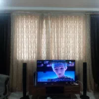 پرده کرم قهوه ای|پرده، رانر، رومیزی|بندرعباس, |دیوار