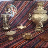 سماور ۶لیتری طرح شیرخورشیدبرنجی|صنایع دستی و سایر لوازم تزئینی|رشت, پل تالشان|دیوار