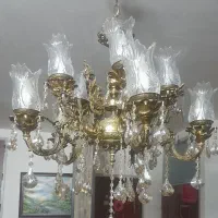 لوستر ۱۰شاخه ۲عددبرنز