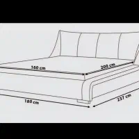 تخت خواب دو نفره همراه با تشک خوشخواب رویال